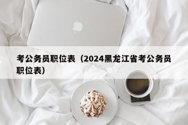 考公务员职位表（2024黑龙江省考公务员职位表）